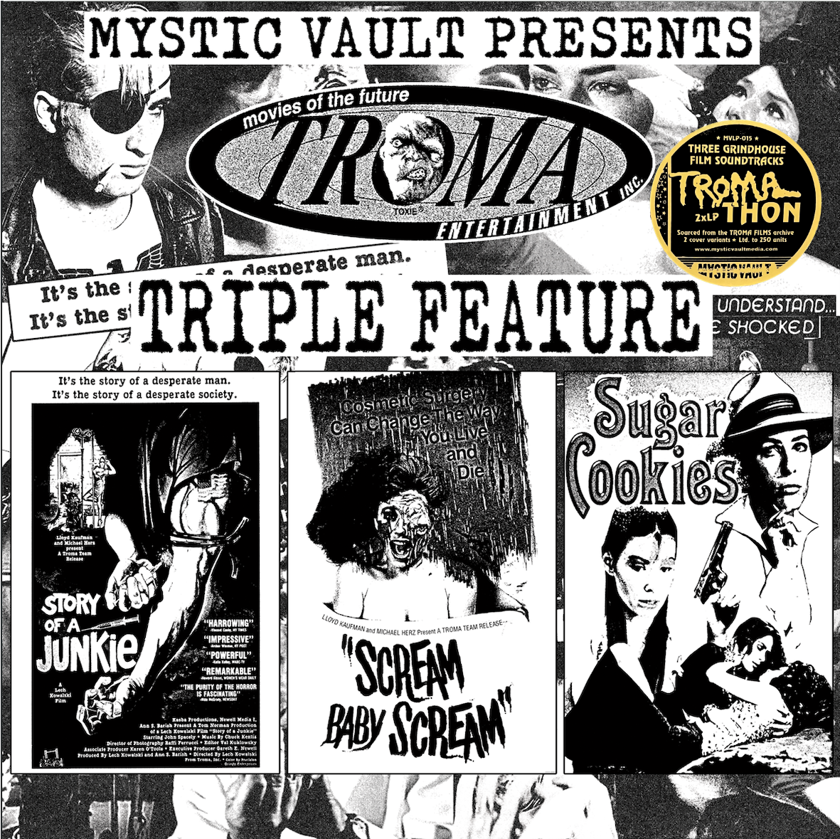 TROMA TRIPLE FEATURE OST 2XLP