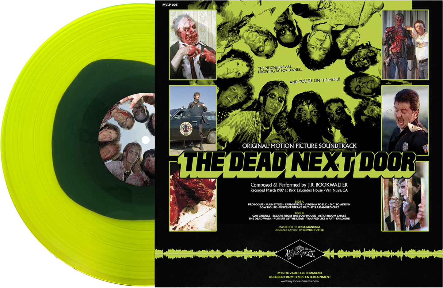 THE DEAD NEXT DOOR (1989) J.R. BOOKWALTER ORIGINAL MOTION PICTURE SOUNDTRACK VINYL