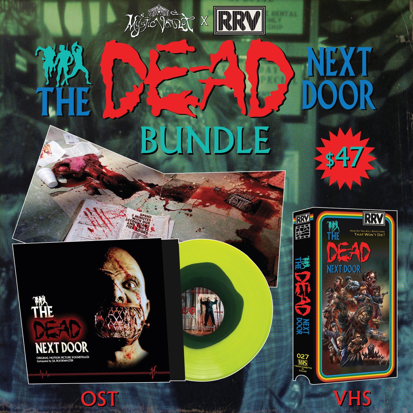 THE DEAD NEXT DOOR (1989) LP and VHS BUNDLE